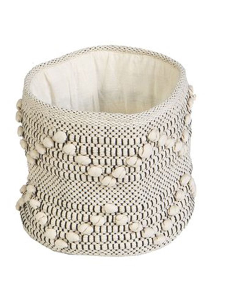 Panier de rangement en coton Tonka (naturel/noir) Panier de rangement en coton Tonka (naturel/noir)
