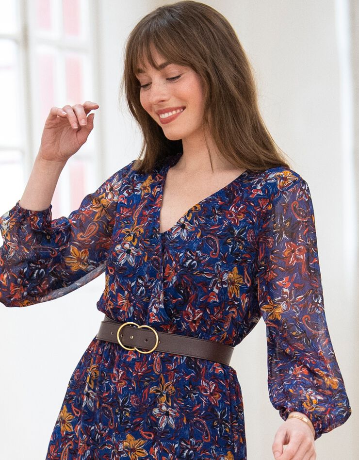 Ceinture double boucle (chocolat) Ceinture double boucle (chocolat)