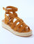 Sandales style spartiates multibrides (caramel)