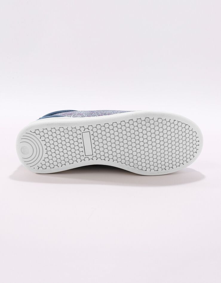 Tennis zippées imprimées en cuir - marine fleuri (bleu)