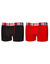 Boxer coton stretch Freegun® - lot de 2 (noir + rouge)