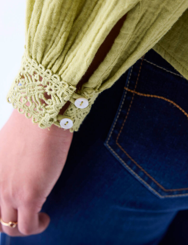 Chemisier Filles F&F Vert Géométrique Taille 8-9 Ans - Occasion