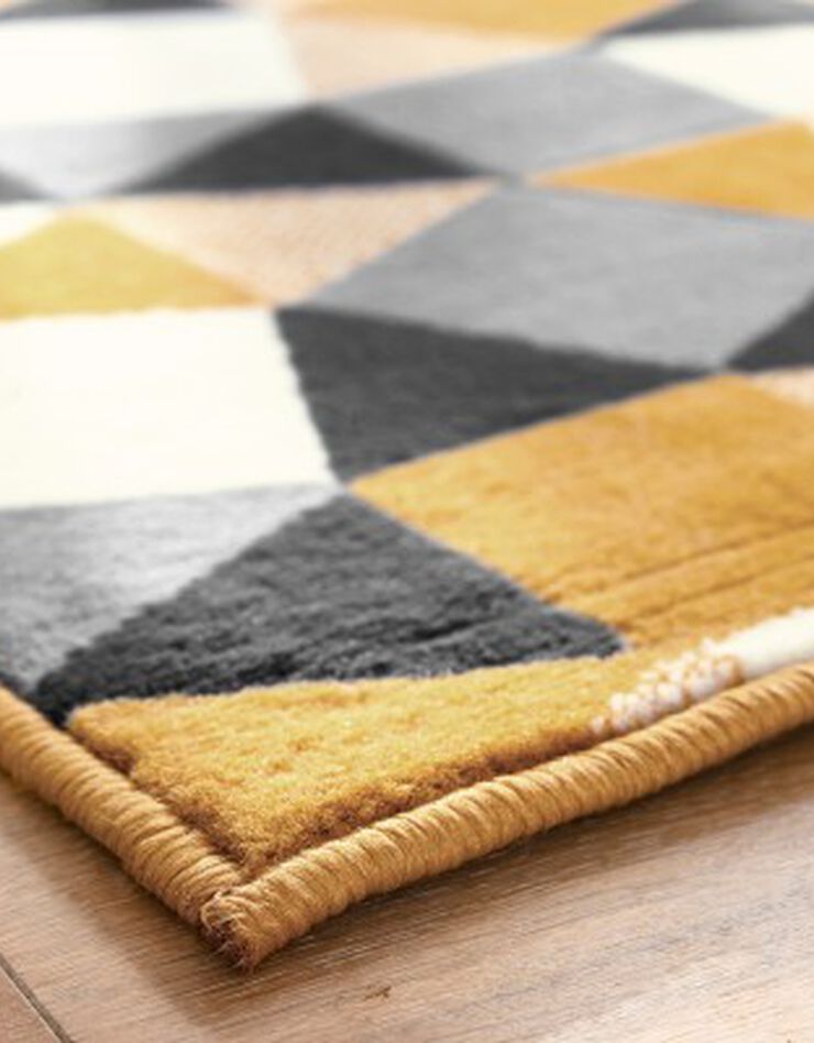 Tapis motif damiers (moutarde) Tapis motif damiers (moutarde)