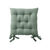 Galette de chaise carr&eacute;e unie coton bachette - lot de 2 (eucalyptus)