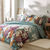 Linge de lit Capucine imprim&eacute; - coton 57 fils/cm&sup2; (vert gris&eacute;)