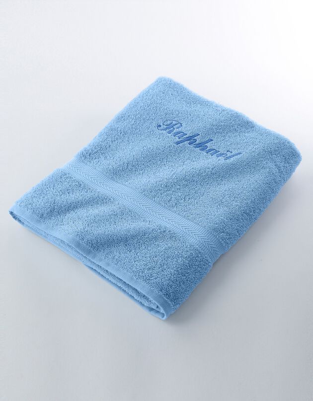 Serviette éponge personnalisable confort moelleux (bleuet)