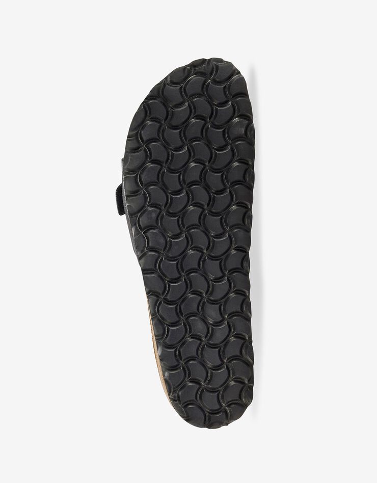 Sandales plates cuir à boucle réglable (noir) Sandales plates cuir à boucle réglable (noir)