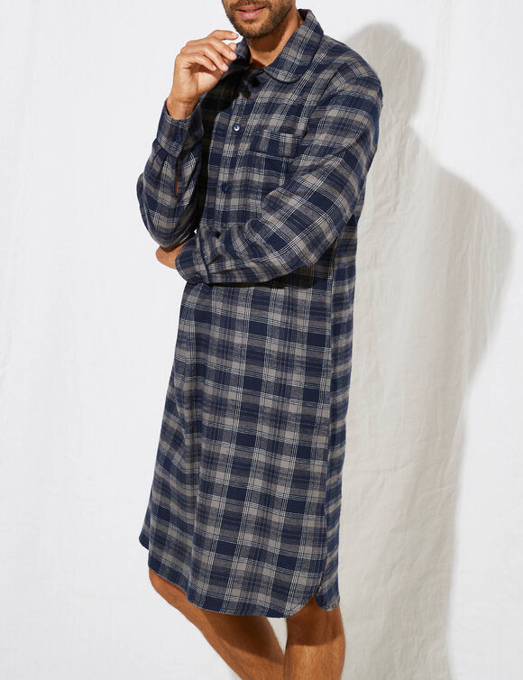Liquette pyjama pilou carreaux (gris)
