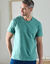 T-shirt col rond manches courtes (aqua)
