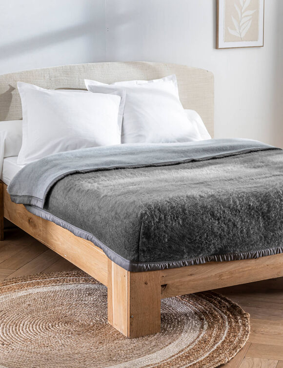 Couverture bicolore Courtelle® mi-housse 420 g/m² (gris foncé)