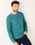 Pull maille gaufr&eacute;e col rond (c&eacute;ladon)