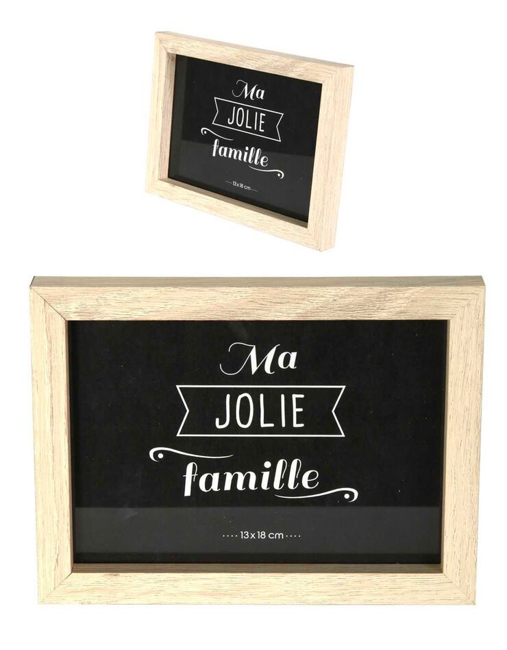 Cadre-photos - lot de 8 vues (noir/naturel)