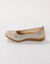Ballerines en cuir largeur confort, avec empiècements extensibles (beige)