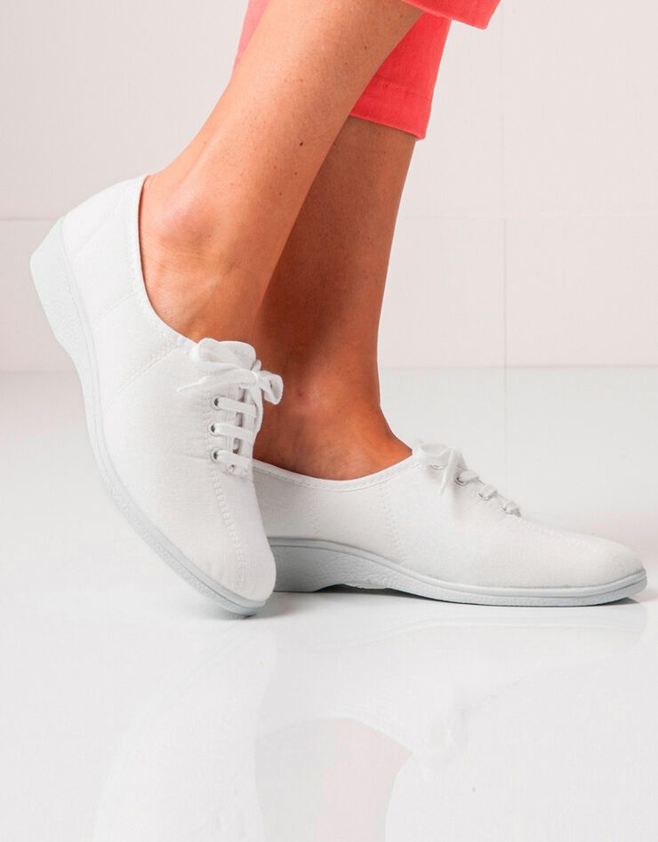 Tennis compensées à lacets (blanc) Tennis compensées à lacets (blanc)