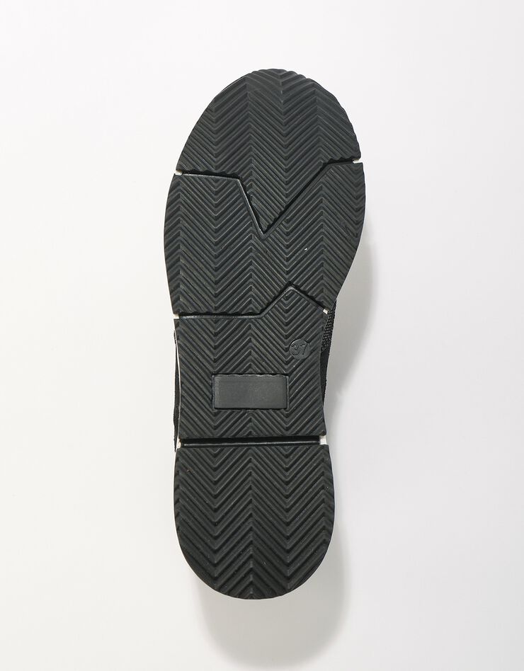 Sneakers à lacets zippées en cuir (noir) Sneakers à lacets zippées en cuir (noir)