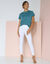 Legging taille haute, ventre plat (blanc)