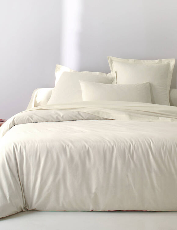 Linge de lit uni - polyester-coton 57 fils/cm&sup2; (&eacute;cru)