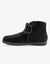 Bottines à lacet en croûte de cuir (noir)