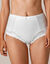 Gainette maille satinée et dentelle Avila - lot de 2 (blanc + noir)
