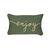 Coussin gaze de coton brodé message (kaki)