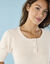 Pull Spécial Petites col rond boutonné (écru)