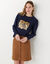 T-shirt manches longues, imprim&eacute; brillant (marine)