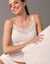 Caraco coton et dentelle - lot de 2 (blanc)