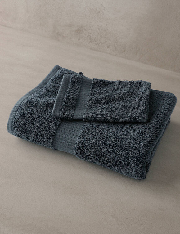 Collection serviettes de bain unies - gamme premium 640g/m&sup2; (carbone)