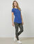 T-shirt col rond, manches courtes (bleu indigo)