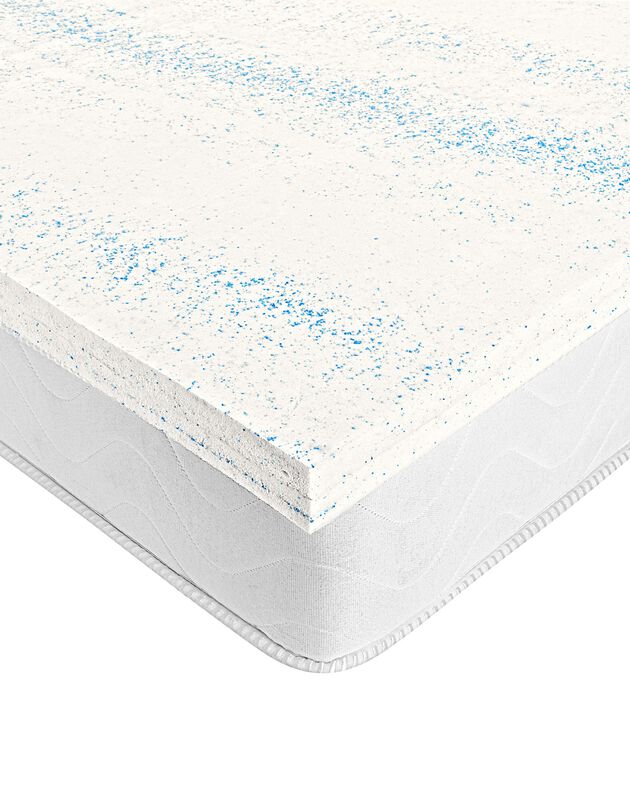 Surmatelas thermorégulant en gel latex (blanc)