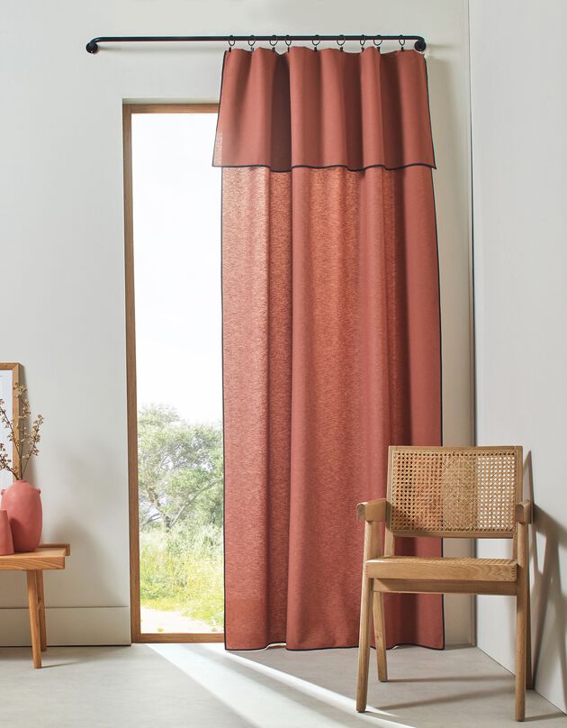 Rideau biais noir, collection "Intemporelle" (tomette)