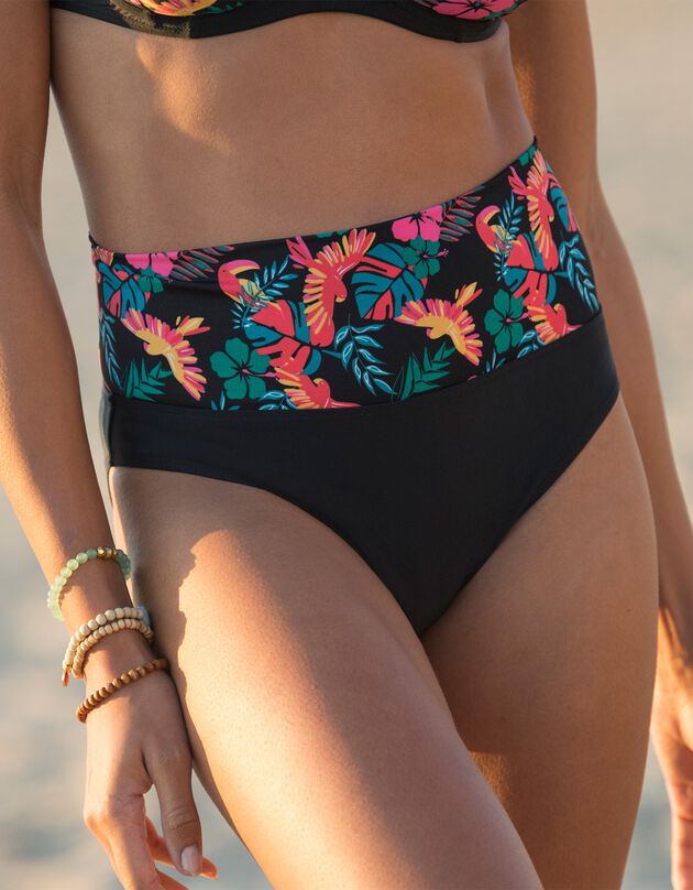 Slip de bain modulable Nela (noir / multicolore)