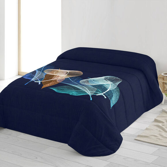 Couette microfibre imprim&eacute;e harmonie 200 g/m&sup2; (bleu)