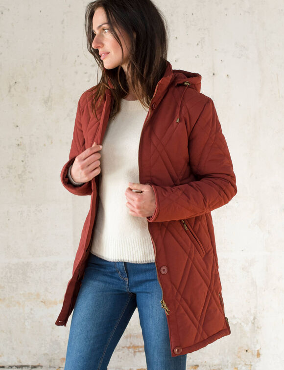 Parka matelass&eacute;e microfibre (terracotta)