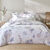 Linge de lit Madeleine coton (blanc / bleu)