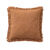 Coussin uni coton texturé (caramel)