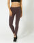 Legging uni maille taille &eacute;lastiqu&eacute;e (chocolat)