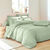 Linge de lit uni - coton 57 fils/cm&sup2; (vert amande)
