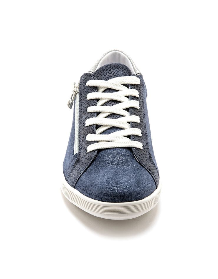 Baskets cuir lacées et zippées - bleu (bleu) Baskets cuir lacées et zippées - bleu (bleu)