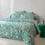 Linge de lit Montego en coton imprimé (vert)