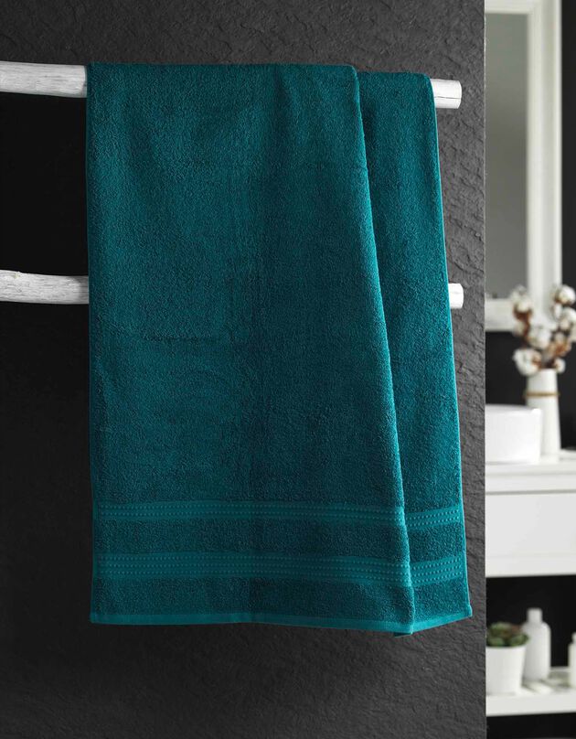 Éponge coton - haute qualité 600g/m2 (bleu paon)