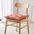 Galette de chaise carr&eacute;e &agrave; carreaux - lot de 2 (terracotta)
