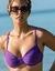 Soutien-gorge de bain drapé uni Solaro, avec armatures (violet)