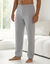 Pantalon pyjama coton uni (gris chiné)