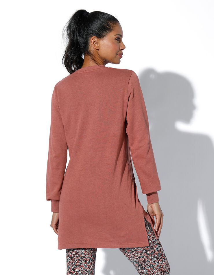 Sweat long, molleton gratté (bois de rose) Sweat long, molleton gratté (bois de rose)