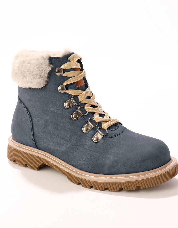 Boots col fourré esprit montagne - marine (marine) Boots col fourré esprit montagne - marine (marine)