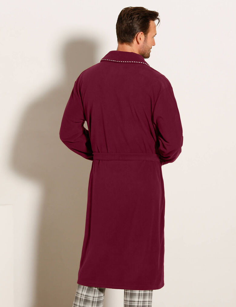 Peignoir d'int?�rieur maille polaire, bordeaux | Blancheporte