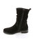 Bottes fourrées en cuir plissé  (noir)