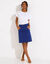 Jupe droite unie, twill (bleu dur)