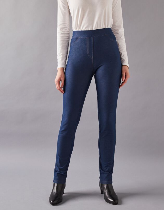 Jegging maille effet denim (dark blue)